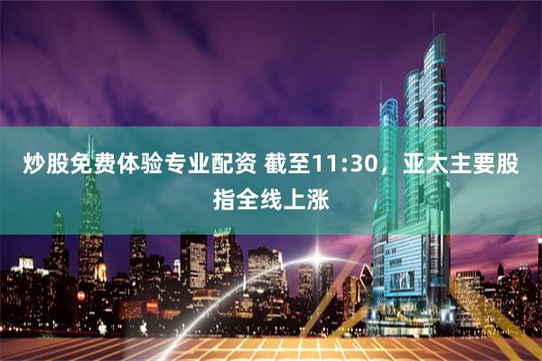 炒股免费体验专业配资 截至11:30，亚太主要股指全线上涨