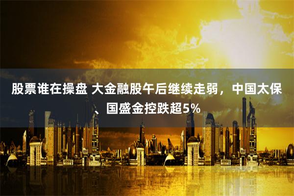股票谁在操盘 大金融股午后继续走弱，中国太保、国盛金控跌超5%